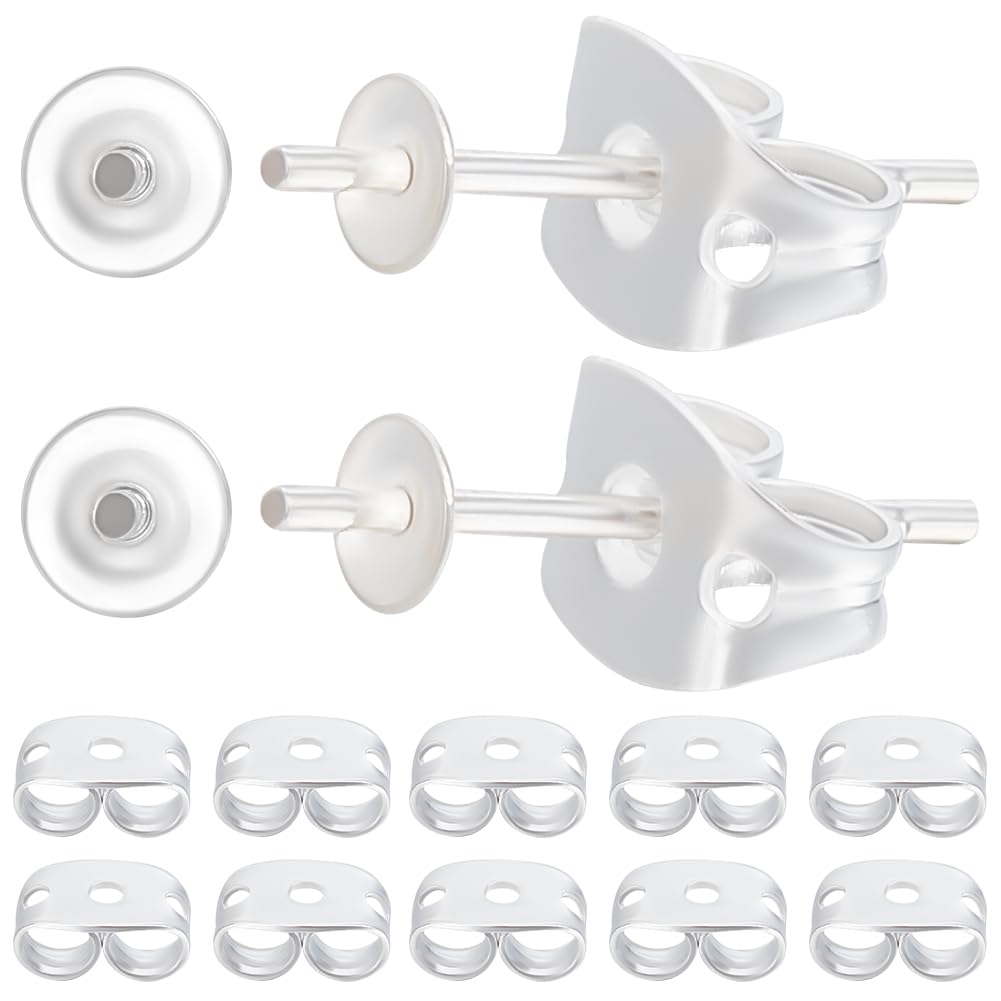 NIUEFH 18 orecchini a perno a sfera in argento Sterling 925, per la