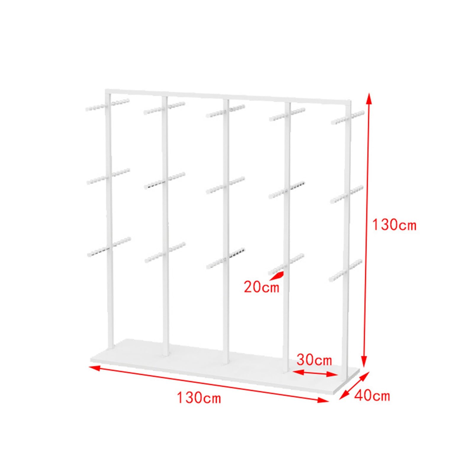 Unterwäsche-Präsentationsständer, weißer, freistehender Dessous-Präsentationsständer, BH-Ständer und Badeanzug-Kleiderbügel aus Metall, Verkaufsorganisator für Unterwäsche, Schals, Socken, H