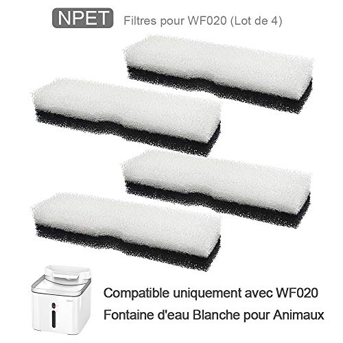 NPET WF020 Automatic Water Fountain for Cats and Dogs, Replacement Water Dispenser for Pets, 2.5L/1.8L, Electric and Ultra Silent