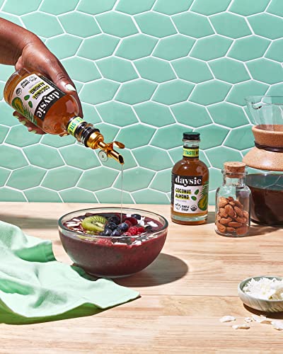 Daysie Certified Organic Syrup, Trio (3-Pack), With Madagascar Vanilla (200Ml), Salted Caramel (200Ml), Coconut Almond (200Ml) #TOP7