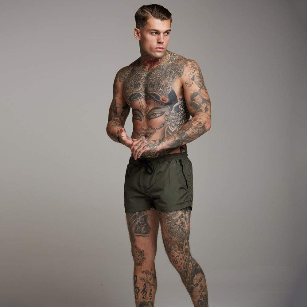 3 Inch Quick Dry Mens Athletic Gym Workout Sports Shorts Swim Trunks with Mesh Lining and Zipper Pockets - Image 4