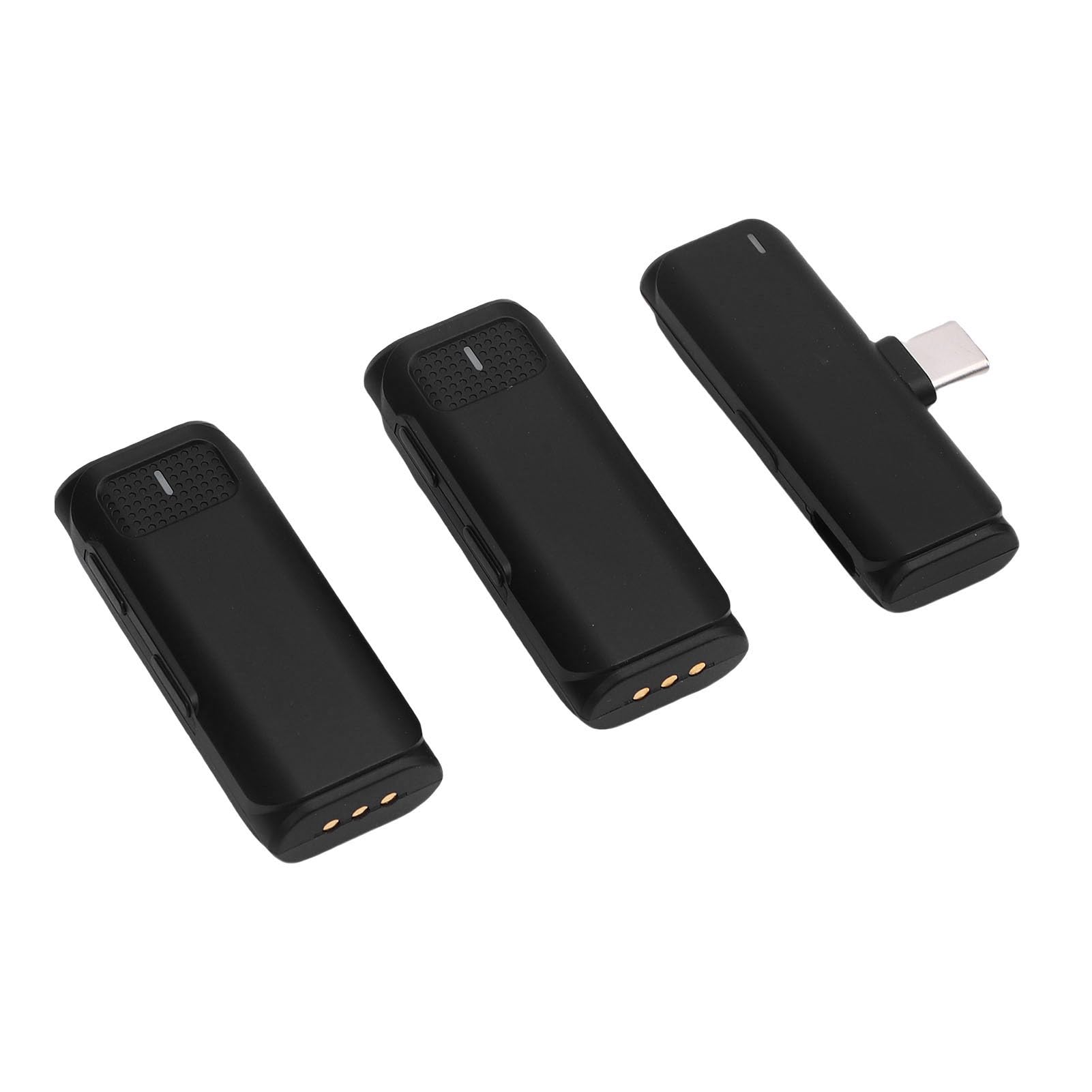 Pongnas Microfono Lavalier Antivento con Cancellazione del Rumore da 2,4 GHz per la Registrazione Video Streaming Live Vlogging Interviste - Microfono a Clip con Monitoraggio in Tempo Reale e