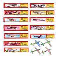 QHSXMQ 12 Stück Styroporflieger Kinder, Styropor Flugzeuge für Kinder, Styroporflieger, Gleitflugzeuge, Mini Flugzeug, Flieger Styropors, Als Mitgebsel Kindergeburtstag 4 6 Jahre(Grüner Stil)