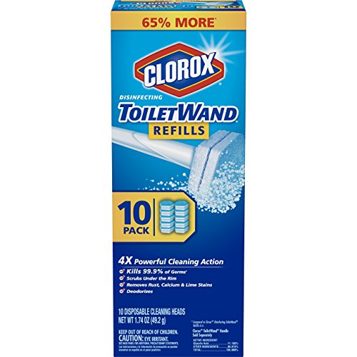 Clorox ToiletWand Disinfecting Refills, Disposable Wand Heads - 10 Count