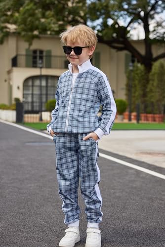 Arshiner Boy's Active Tracksuits Sets Full Zip Sports Jogging Suits Athletic Running 2 Piece Sweatsuits for 5-13 Years2