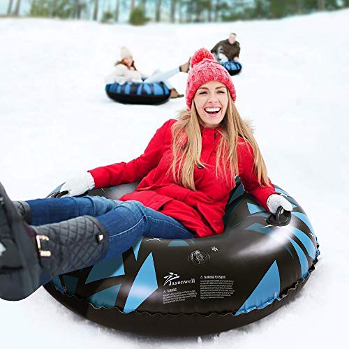 Jasonwell Snow Tube Inflatable Snow Sled Toboggan Snow Toys For Kids And Adults Heavy Duty Inflatable Snow Tube Winter Outdoor Toys For Kids Toddlers Adults (Ice) #TOP5