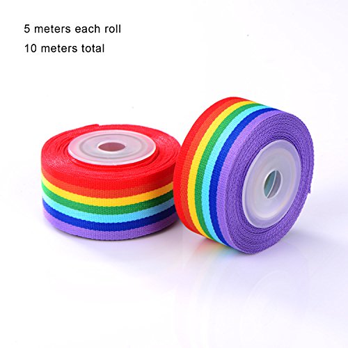 BBTO 25 mm Largo Nastro Arcobaleno Grosgrain