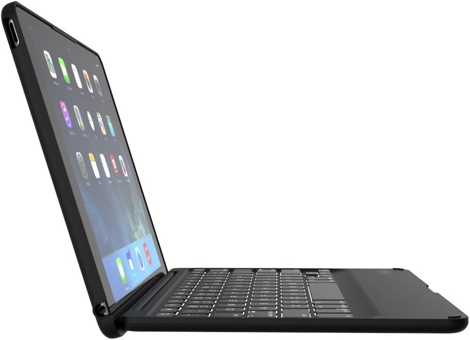 ZAGG Folio Case Hinged with Backlit Bluetooth Keyboard for iPad Air 2 - Black