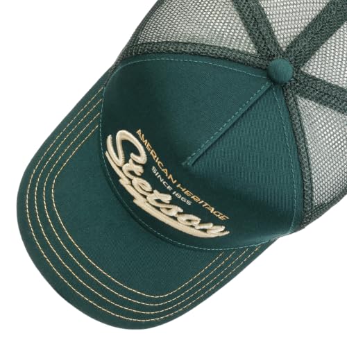Image of Stetson American Heritage Trucker Cap Men Breathable Mesh Snapback Summer Winter