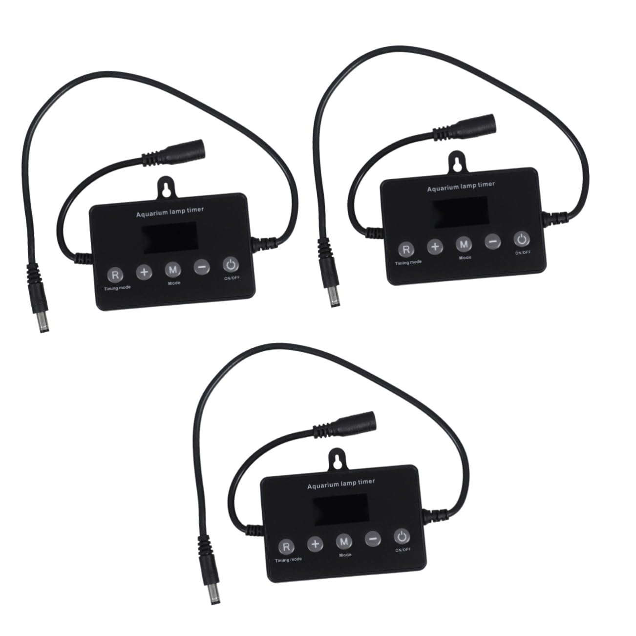 Uonlytech 3 Stücke Aquarium Licht Top Controller Aquarium Dimmer Weich Dimmbar Universal 12-24v Schwarz LCD Bildschirm