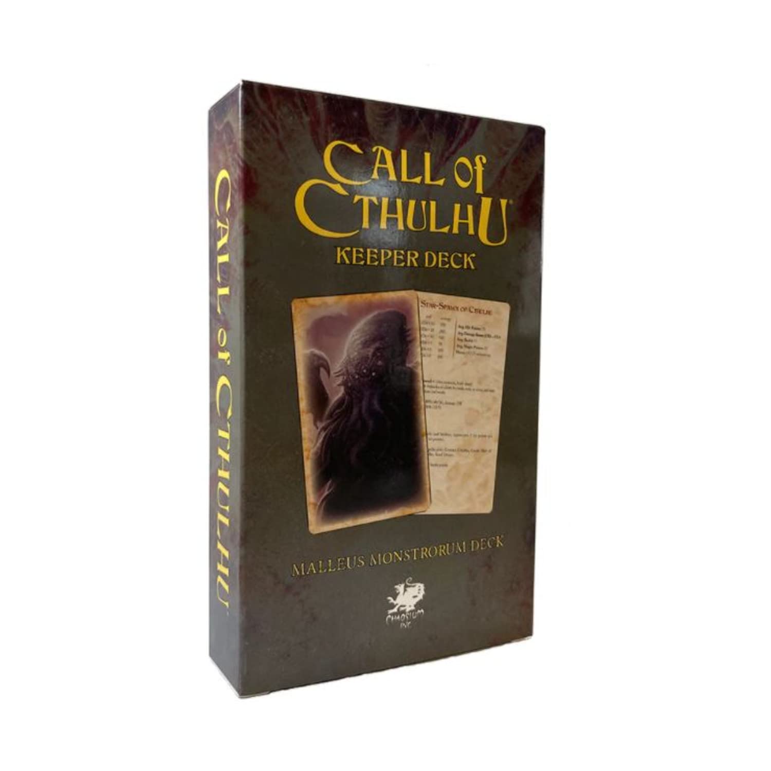 Chaosium Malleus Monstrorum Keeper Deck - Call of Cthulhu RPG Accessory - 66 Myth Monster Cards with Art & Stats - Quick Reference Tool for Keepers Horror Game Expansion