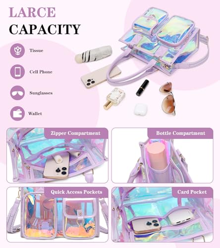 Bolso Tote Clear 12x12x6 PVC Transparente miniatura 4