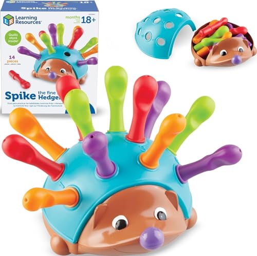 Image of Learning Resources Spike The Fine Motor Hedgehog - Toddler Montessori Toys, Stacking Shape, Gifts For Boys And Girls, Sorting And Matching Skill Activities, Educational Games, Kindergarten