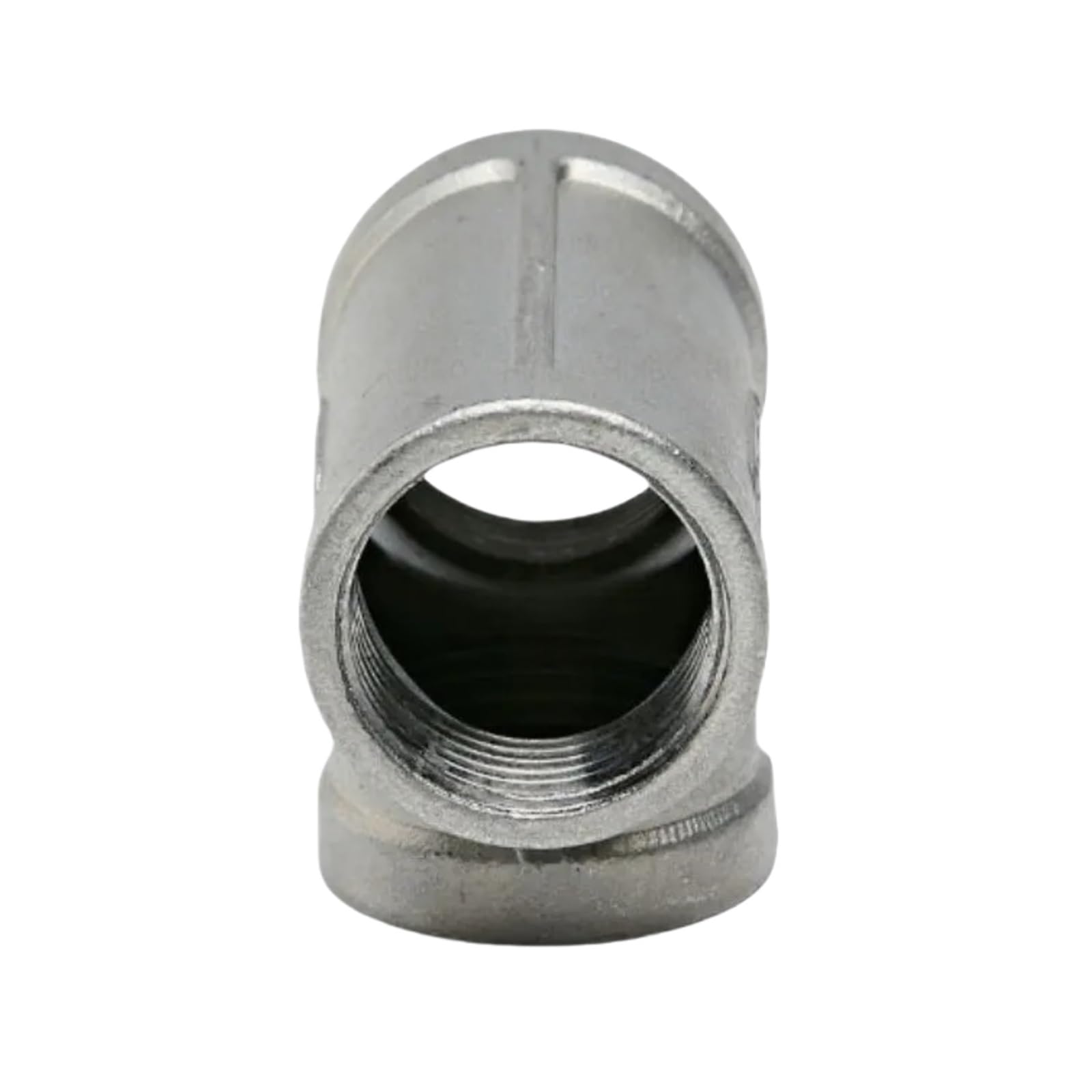 SS 304 Adaptador de acero inoxidable hembra rosca BSP acoplador de tubería de agua conector en T de 3 vías (2-0.5 pulgadas)