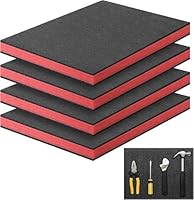 Storystore Schaumstoff Zuschnitt 4 Stück, 40 x 30 x 5cm Werkzeugkisten Schaumstoff Polyethylenschaumstoff Schaumstoffeinlage Werkzeug Kamerakoffer Werkzeugkoffer Schaumstoffplatte