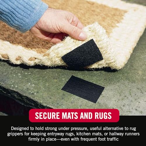 Image of VELCRO Brand Heavy Duty Squares with Adhesive | 4 Sets, Black | Industrial Strength Hook and Loop Fasteners | Holds 10 Pounds | Wall Mounting, Crafts, Tools