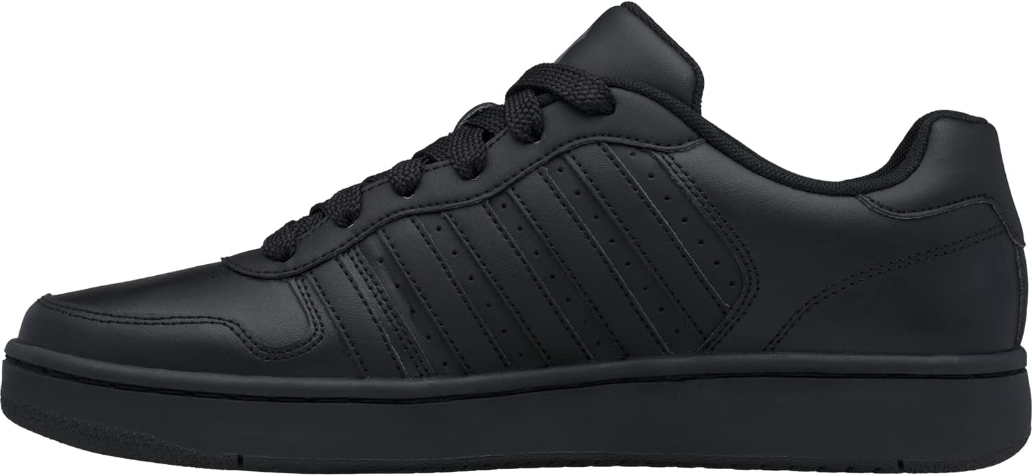 K-Swiss Men's Court Palisades Sneaker, Black/Charcoal/White, 7 M