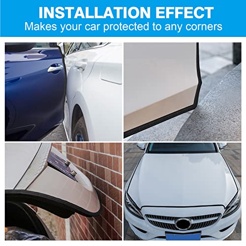 32-4/5Ft Car Door Edge Guards Black No Glue Universal Fit Rubber Car Door Edge Protector U Shape Automotive Door Entry Guard Auto Door Edge Trim Molding #TOP2