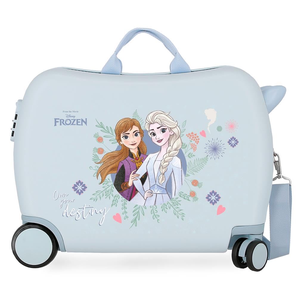 Disney Frozen Own Your Destiny Maleta Infantil Azul 50x39x20 cms Rígida ABS Cierre de combinación Lateral 38L 1,​8 kgs 4 Ruedas Equipaje de Mano