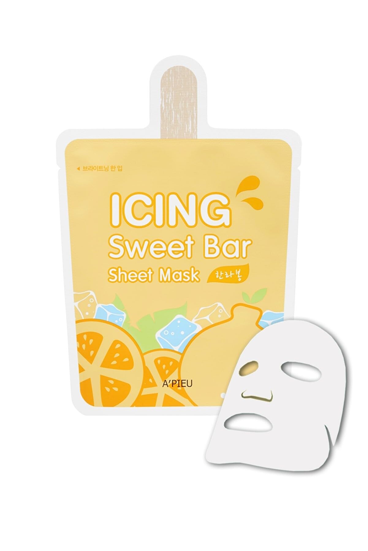 A'PIEU Portakal İçerikli Aydınlatıcı, Ferahlatıcı Maske A'PIEU Icing Sweet Bar Sheet Mask (Hanrabong) 2li paket