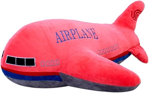Almohada de avión de felpa de 15.7 pulgadas, modelo de avión de juguete, regalos para niños, rojo
