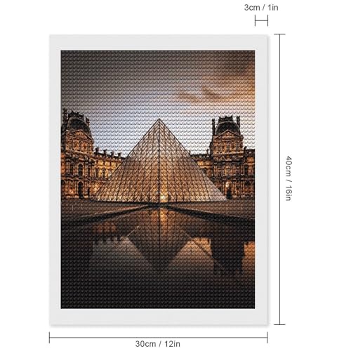 Kit de pintura de diamantes del Museo del Louvre de París para manualidades de adultos principiantes 2