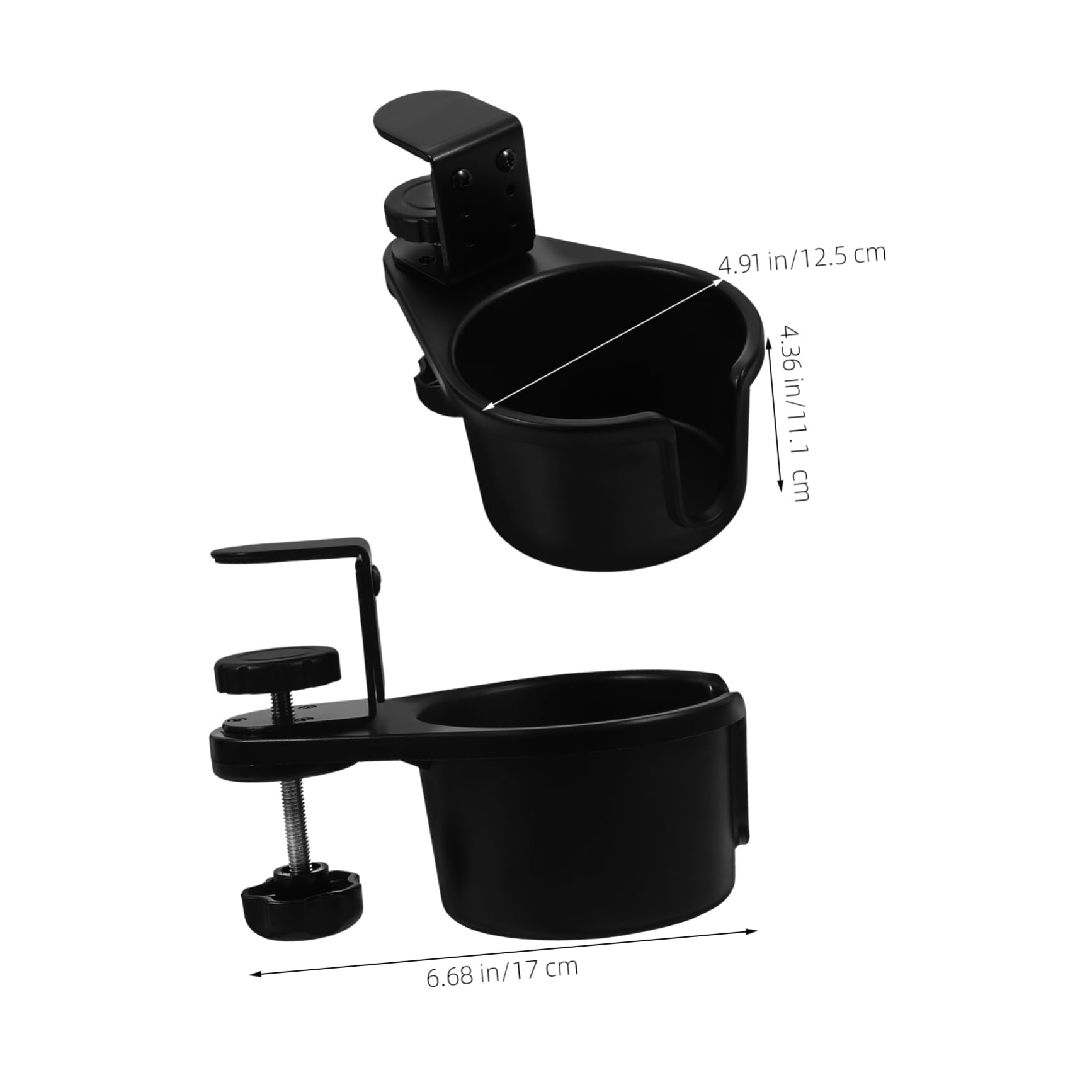 ULTECHNOVO Soporte De Taza De Escritorio Clip Giratorio Para Pc Gaming y Oficina Compatible Varios De Tazas Instalación Fácil y Segura