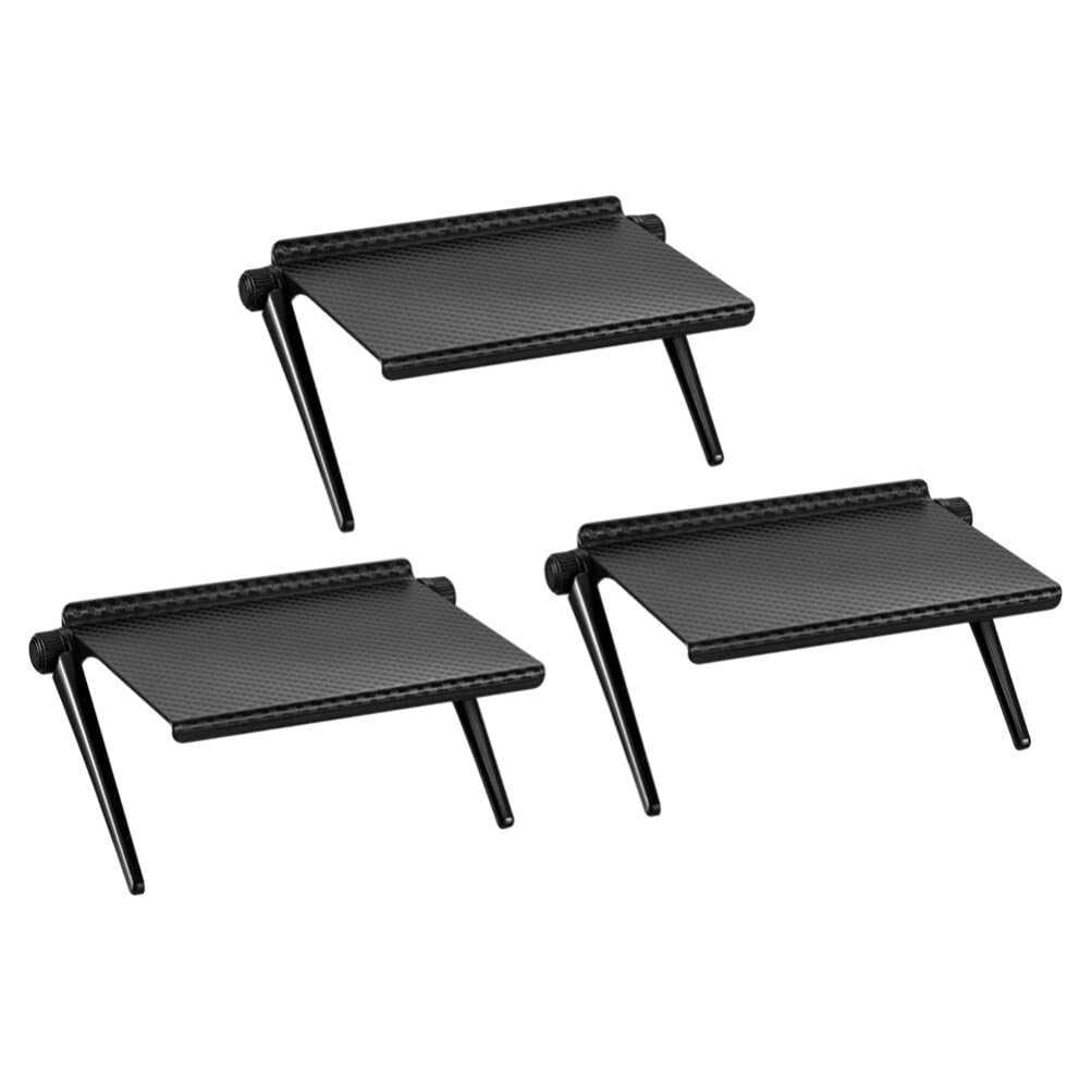 Alipis Router Shelf Wall Mounted Small Floating Shelf 3Pcs Screen Top Holder Shelf Monitor Top Rack Router Shelf TV Top Storage Bracket (S)
