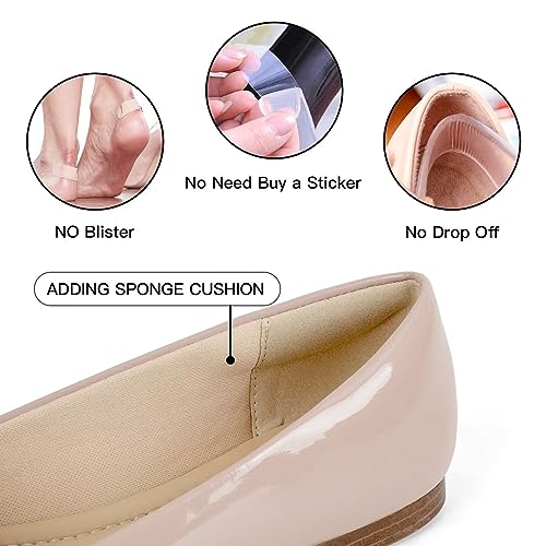 Image of MUSSHOE Black Flats for Women Pointed Toe-Comfortable Business Casual Work Shoes, Dressy Suede Slip On with Memory Foam for Office, Teacher & Standing All Day