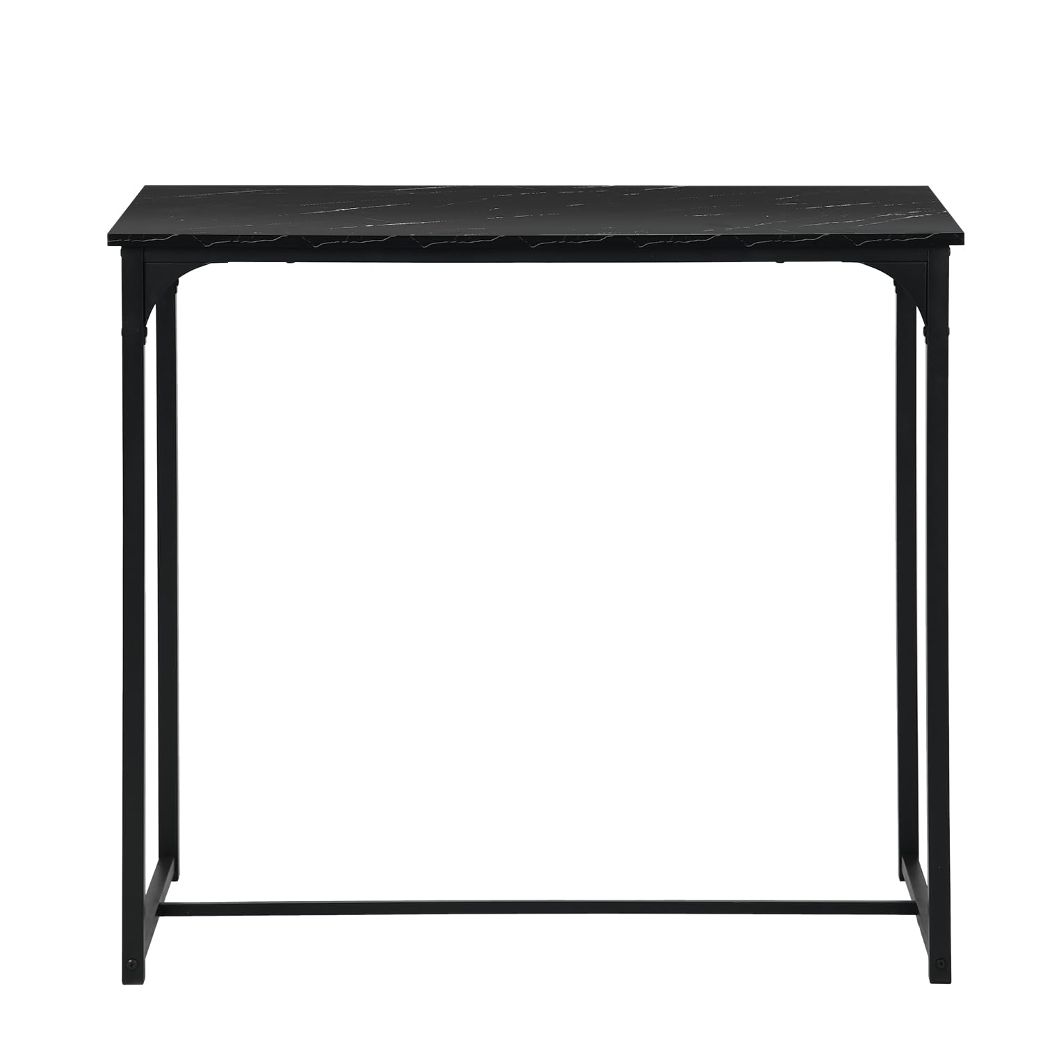 Table de Bar avec 4 Tabourets, Table Haute Cuisine, Table a Manger avec 4 Chaises, Table Haute 100 × 50 × 90 CM, 4 Tabourets 30 × 40 × 65 CM, Noir