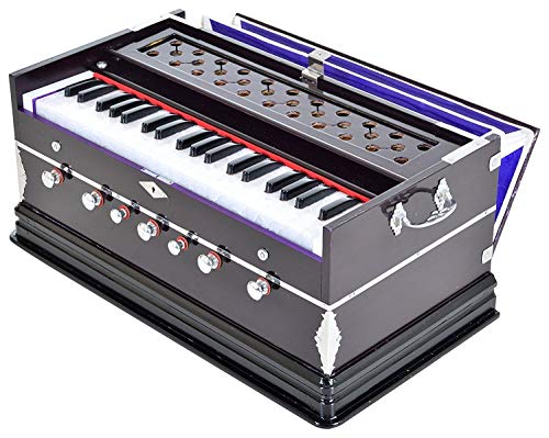 Best Harmonium 7 Stopper, Double Bellow, 39 Key, Two Reed(Bass-Male),3 1/4 Octave,Kapler, Harmonium With Cover By Bajaj Collection (DESIGN-1)