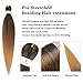 Beyond Beauty Braiding Hair pre stretched, Braids Synthetic Fiber Ombre Yaki Texture, Natural Easy Twist Braids Crochet Hair Hot Water Setting hair extensions