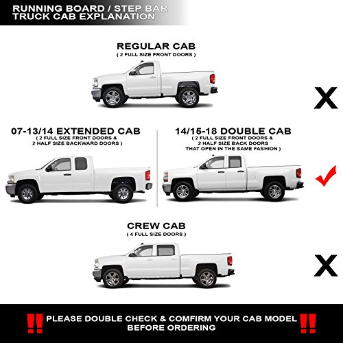 Estribos laterales para Chevy Silverado 2007-2019 miniatura 2