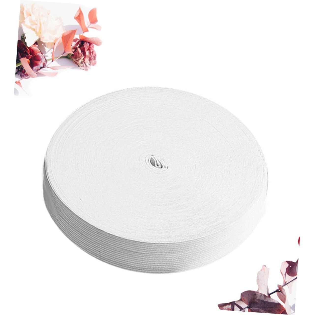1rotolo Banda Elastica Piatta da Metri per Cucire Abbigliamento e Accessori Fettuccia Stretch Bianco per Progetti Fai da Te e Moda