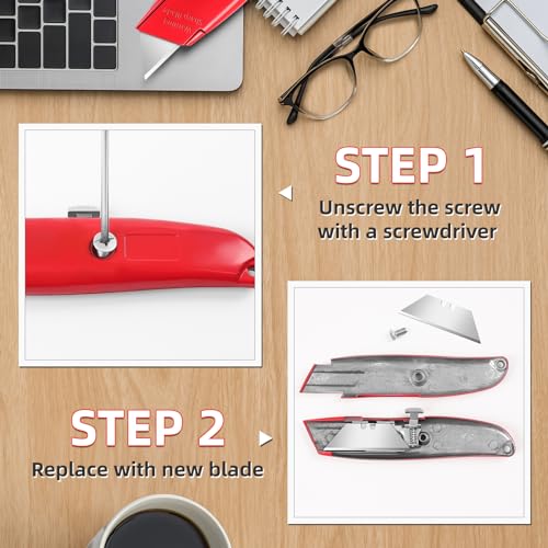 Image of DIYSELF 30 Pack Utility Knives, Heavy Duty Retractable Box Cutters