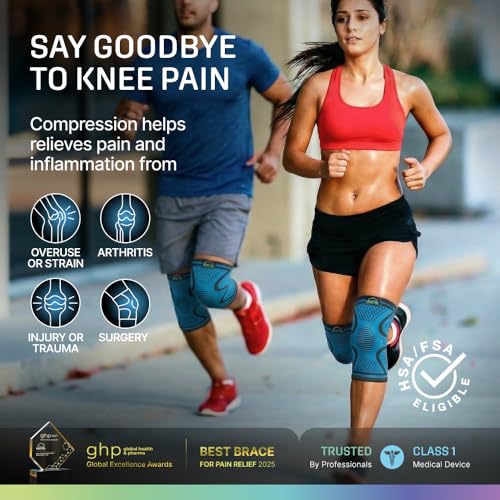 Image of Modvel 2 Pack Knee Brace for Women - Knee Support for Walking, Knee Compression Sleeves for Pain Relief, Knee Sleeves for Women, Knee Brace for Sports, Workouts & Arthritis