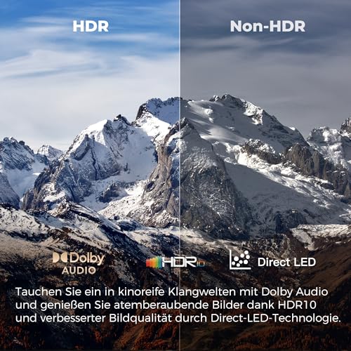 FPD Smart TV 32 Zoll (81 cm) Fernseher mit Google TV, Sprachsteuerung, kompatibel mit Google Assistant, 720p HD, HDR 10 & Dolby Audio… – Ansicht 4