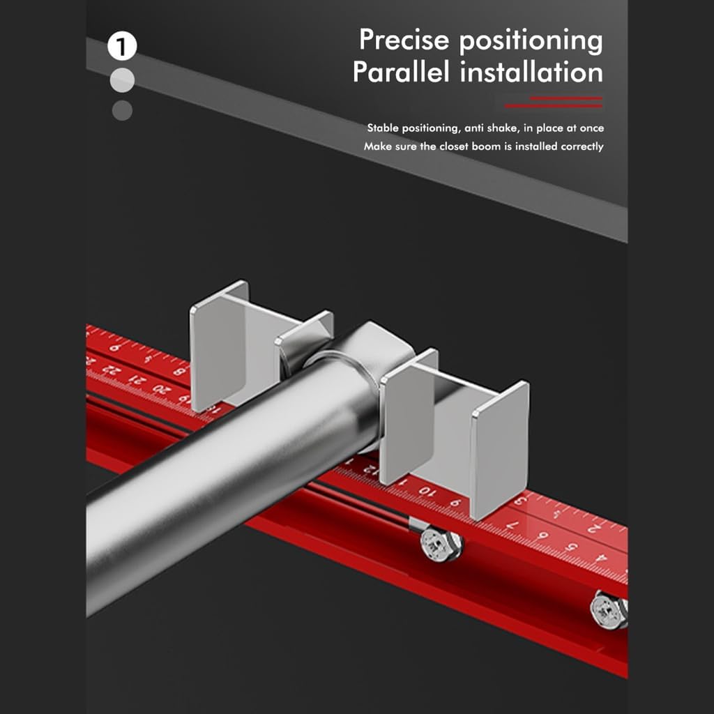 Closet Hanging Rod Installation Ruler Hardware Jig for Easy Wardro