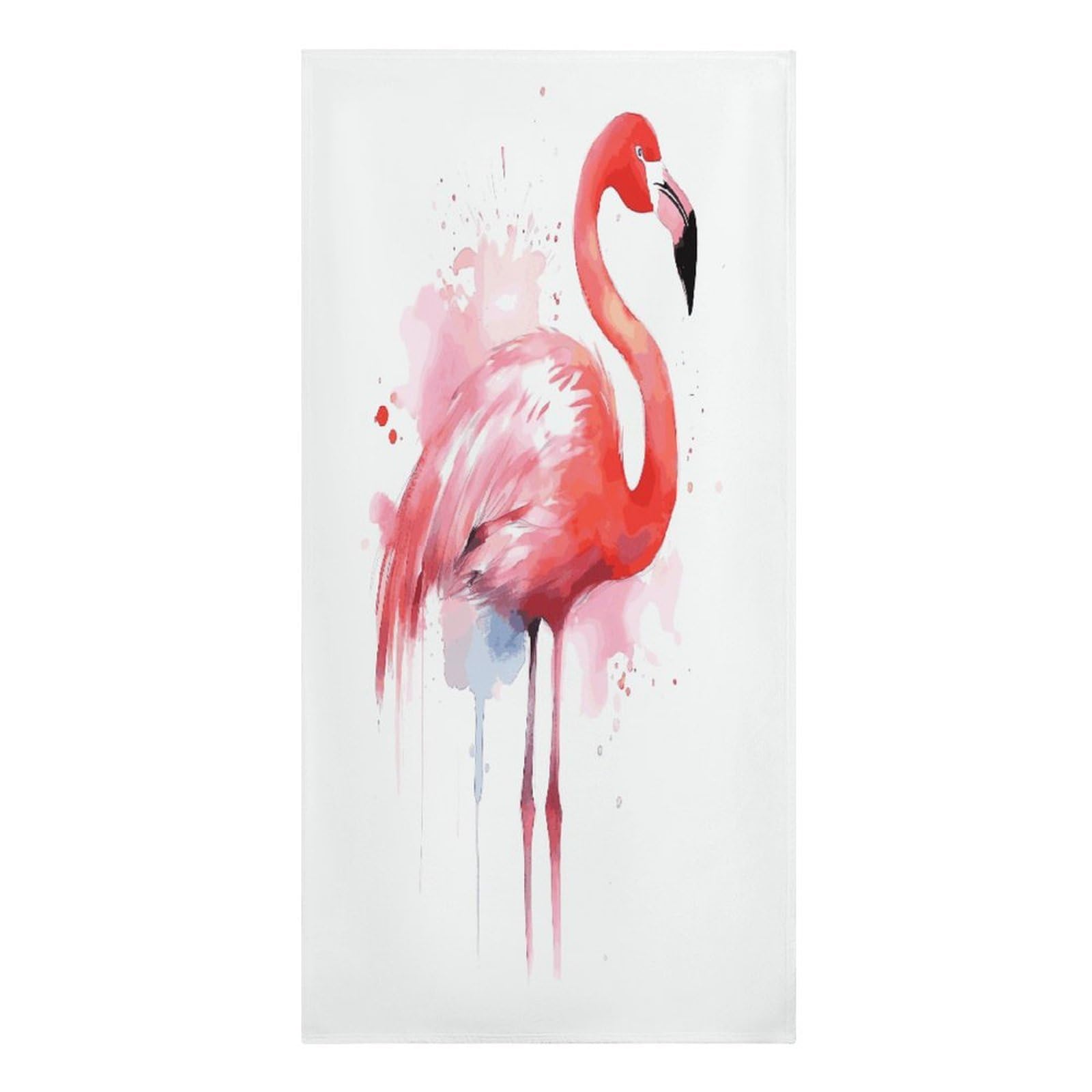 VstaDank Pink Flamingo Watercolor Beach Towels 30"x61" Microfiber Super Absorbent Large Bath Towels Cozy Soft Swim Travel Towel Quick Dry Thin Pool Towel Beach Accessories for Outdoor Adult
