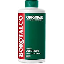 Borotalco, Bagnodoccia Originale, Formula Cremosa, Detergente Corpo per Pelle Morbida e Vellutata, Profumo di Borotalco, Dermatologicamente Testato, Flacone 500 ml