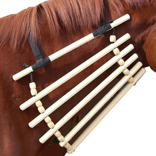 Intrepid International Wooden Horse Neck Cradle - Durable Wood Construction, Adjustable Nylon Straps for Blanket and Bandage Protection, Neck Cradle for Horses