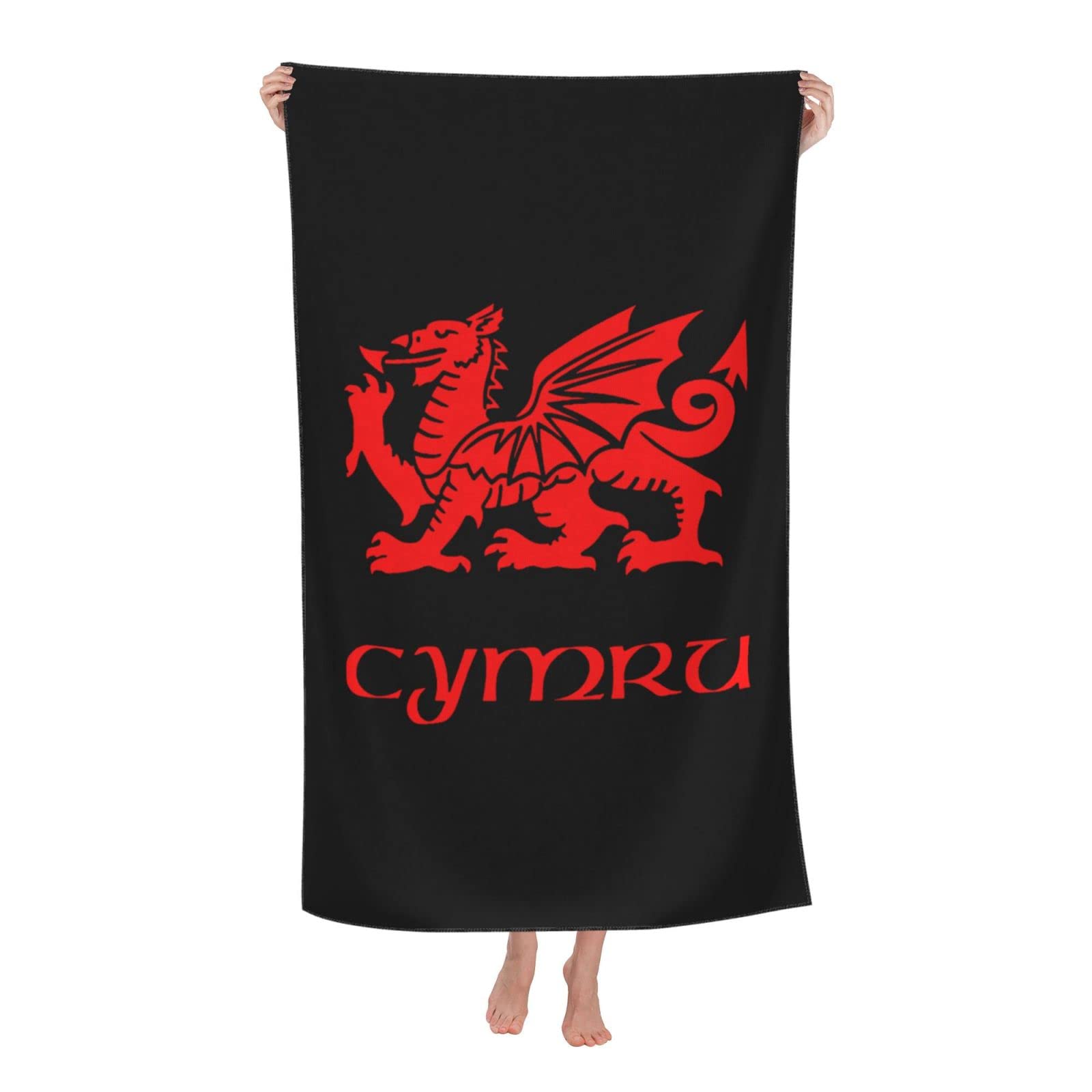 Nanchangchengbowangluokeji Bath Towel 541 Beach Towel Welsh Dragon Yard Flag Premium Soft Hand Towels Durable Face Cloths For Everyday Children Bath 80X130cm