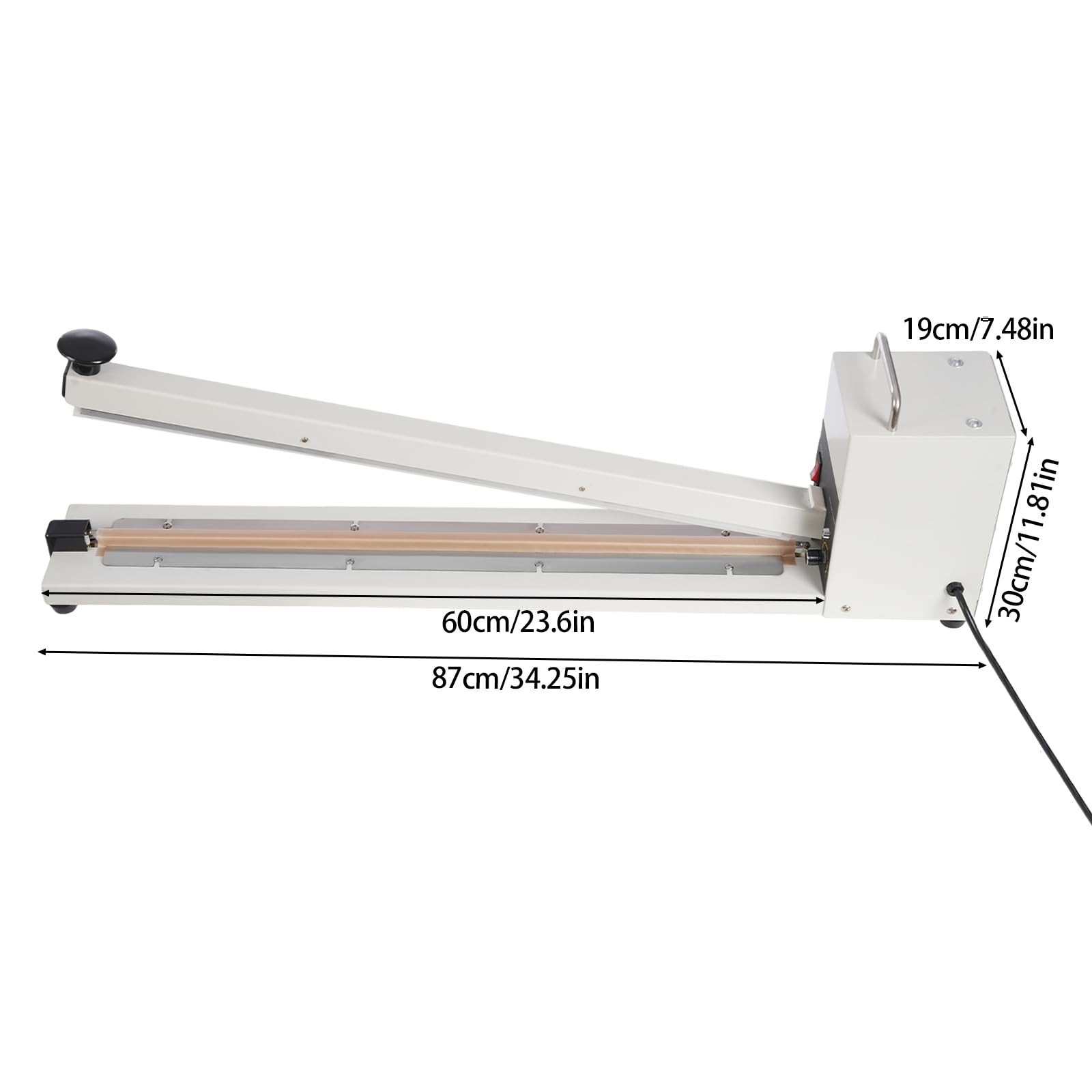Machine à souder à impulsion manuelle pour sacs en plastique 800 W 220 V Appareil de table pour supermarchés, cuisines, boulangeries