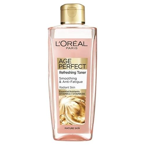 L'Oreal Paris Age Perfect Smoothing and Anti Fatigue Vitamin C Refreshing Toner, Black, 200 ml (Pack of 1)