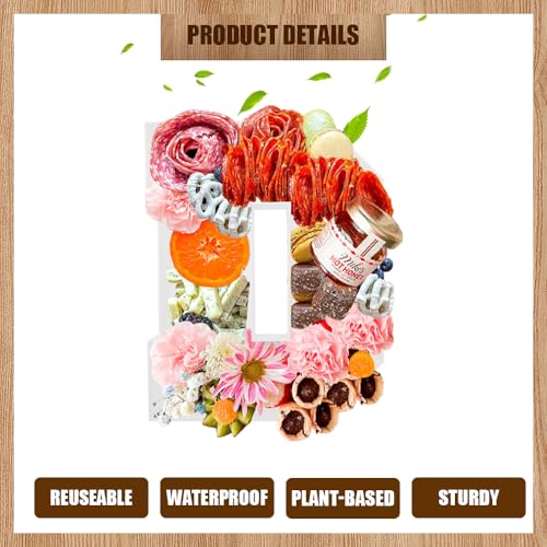 Valguri 10 Inch Plastic Fillable Letter for Charcuterie, Party Table Centerpiece, Waterproof (D Style) by Valguri - Image 3