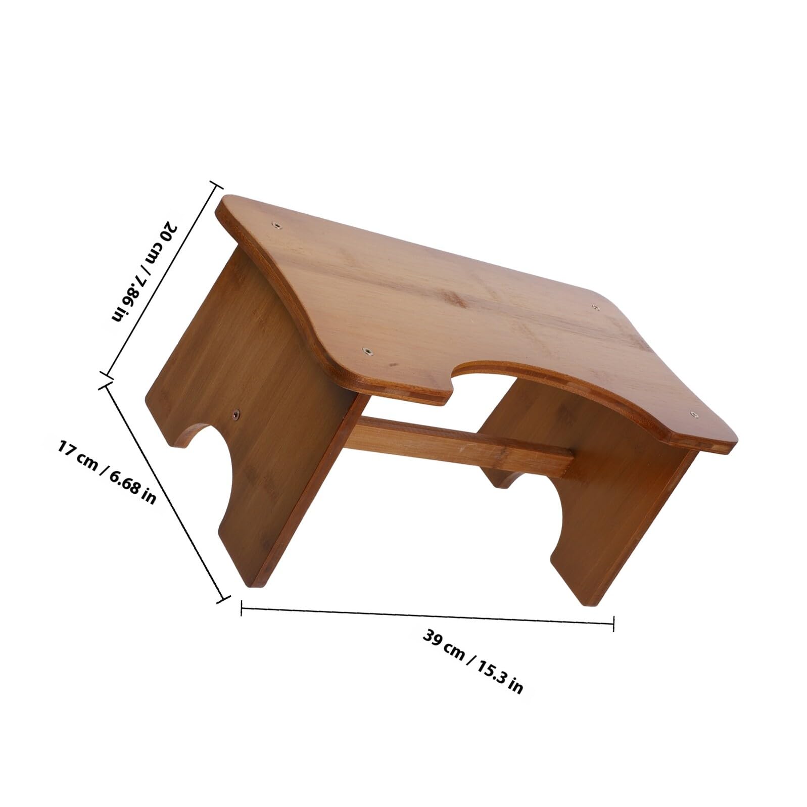 Sgabello in Legno per Bagno Struttura Stabile e Design Rettangolare, Sgabello Pratico per Ragazzo Ragazza e Adulti, come Gradino per Toilette