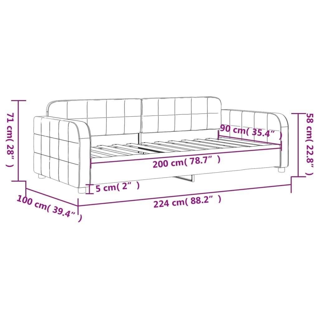 Sofa z funkcją spania czarna aksamit 90x200 cm rozkładana kanapa z materacem nowoczesna tapicerowana podwójne zastosowanie do salonu i sypialni metalowa rama i drewno gościnna dzienna z pojemnikiem