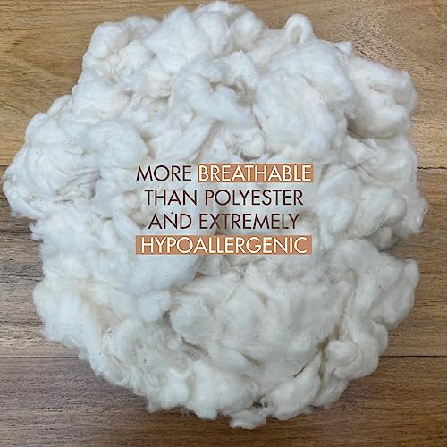Cotton Stuffing By The Pound - Raw Natural Cotton Filling, Premium Cotton Fiber Fill, Combed Cotton for Pillow Stuffing, Dolls, Stuffed Animals, Nesting Material for Birds, Cotton for Stuffing (1 LB) - Thumbnail 3