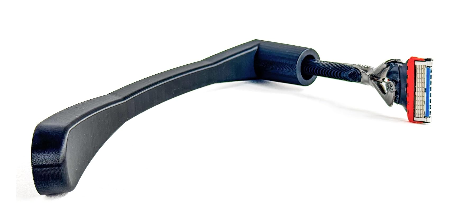 Rallonge de rasoir dorsal - Support de rasoir pour rasage du dos - Compatible entre autres avec Gillette Fusion5, ProGlide, Mach3 - Aide au rasage - Fabriqué en Allemagne (avec cale de