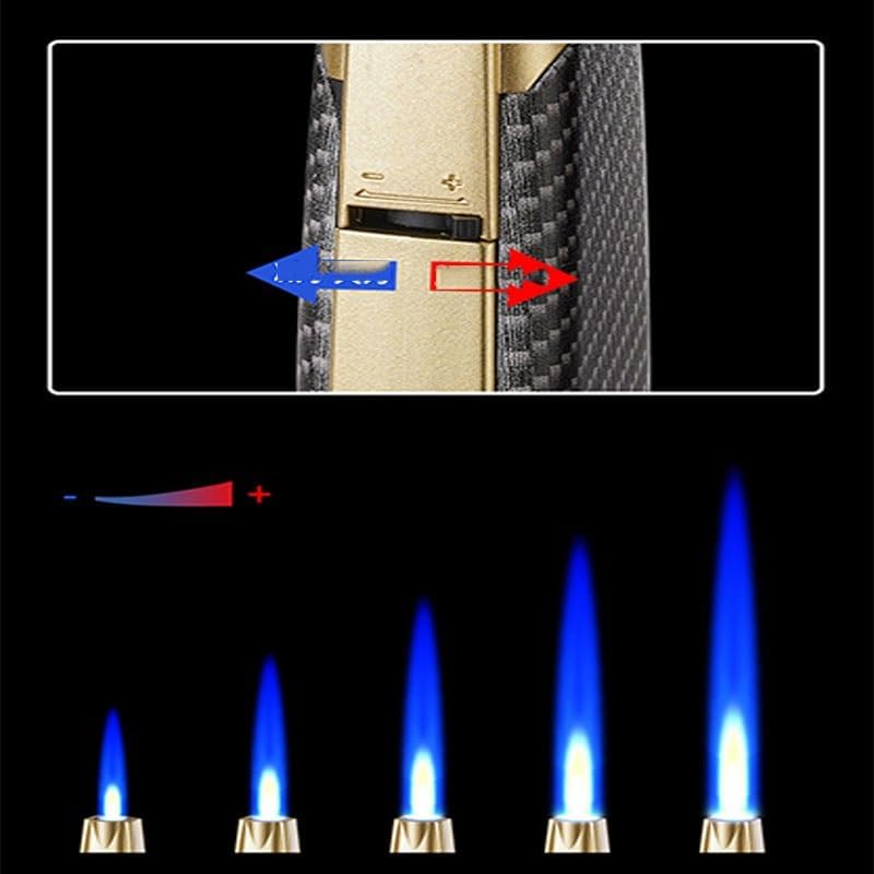 Fire Blaze Lighter，Bright Blaze Torch Lighter, Fireblaze Electric Lighter, Adjustable Flame Torch Lighter with Safety Lock, Refillable Butane Gas Lighter，kitchen Torch Lighter for Creme Brulee(Black)